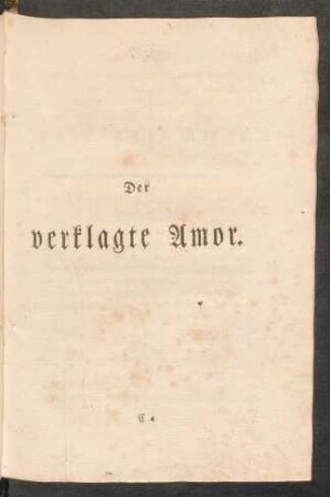 Der verklagte Amor