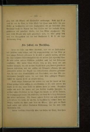 Als Schluß ein Vorschlag.