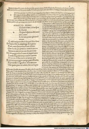 Trionfi : mit Kommentar und Widmungsvorrede an Borso d'Este von Bernardo da Siena. [1-2], [2]. Canzoniere
