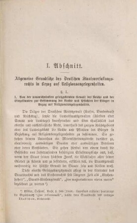 Deutsches Kirchenrecht des neunzehnten Jahrhunderts. 1