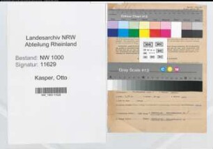 Entnazifizierung Otto Kasper, geb. 12.11.1891 (Oberpostbaurat)