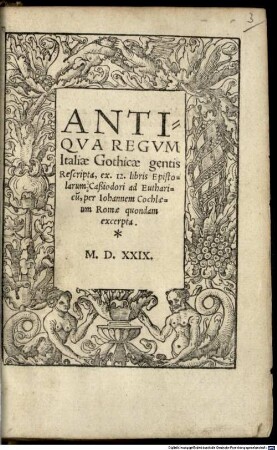 Antiqua regum Italiae Gothicae Gentis Rescripta