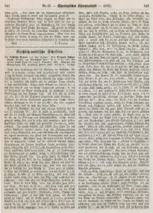 541-543 Kirchlich-politische Schriften