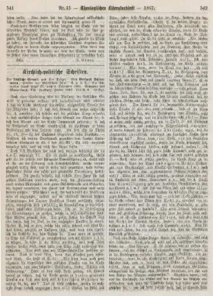 541-543 Kirchlich-politische Schriften