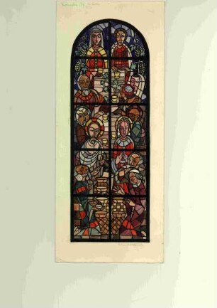 Entwurf für ein Glasfenster in der Evangelischen Kirche in Duttweiler