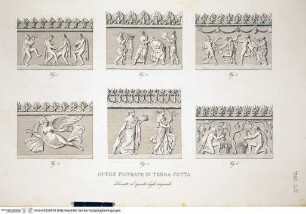 Descrizione dell'antico Tusculo - Tav. LII: Opere Figurate in Terra Cotta