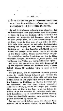 Über die Prüfungen der Elementar-Lehrer von einer Kommission, zusammengesetzt aus wissenschaftlich gebildeten Männern
