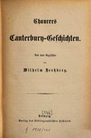 Chaucers Canterbury-Geschichten