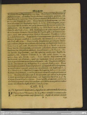 Cap. VI. De VI. Septenario modorum S. Augustini in convertendis haereticis