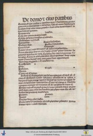 De domo et eius partibus et de edificijs