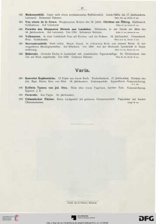 Varia (Nr. 589-592)