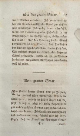 Vom grauen Staar.