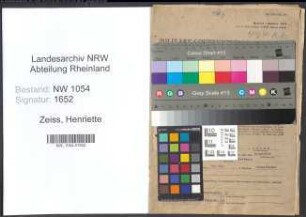 Entnazifizierung Henriette Zeiss , geb. 11.08.1897 ()