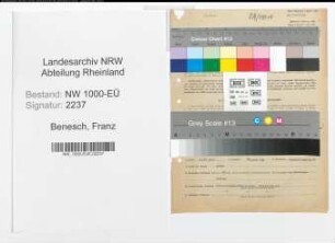 Entnazifizierung Franz Benesch, geb. 11.07.1896 (Verwaltungsinspektor)