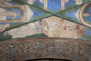 Szenen aus dem Buch Ezechiel — Die Begründung des Strafgerichts über Jerusalem — Ezechiel schaut durch die Maueröffnung den Tierkult