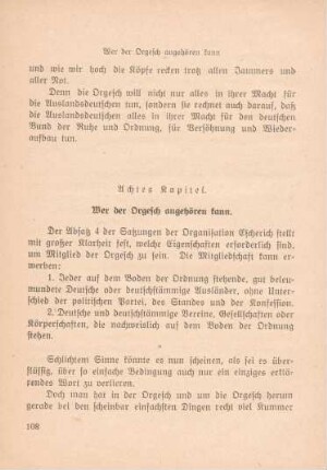 Achtes Kapitel. Wer der Orgesch angehören kann