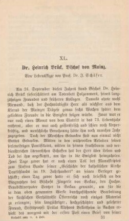 481-499 Dr. Heinrich Brück, Bischof von Mainz