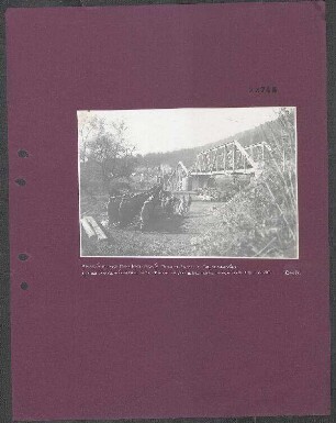 Eisenbahnbrückenbau über den Alt bei Agastonfalfa (Siebenbürgen), 13.-22.10.1916: Begrüßung der Kompanie durch Exzellenz von Falkenhayn und Auszeichnung durch 10 Eiserne Kreuze II