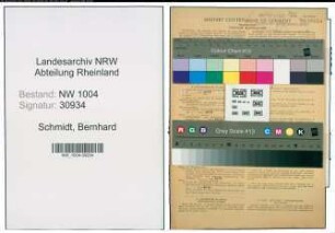 Entnazifizierung Bernhard Schmidt , geb. 03.03.1909 (Schlosser)