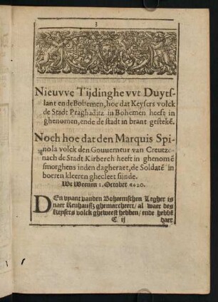 3-8, Nieuwe Tijdinghe wt Duytslant, ...