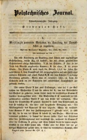 Polytechnisches Journal. 104. 1847