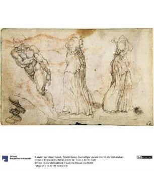 Pilasterbasis, Zwickelfigur von der Decke der Sixtinischen Kapelle, Torso einer Artemis