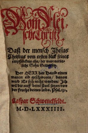 Vom Fleische Christi