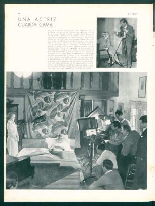 Una actriz guarda cama