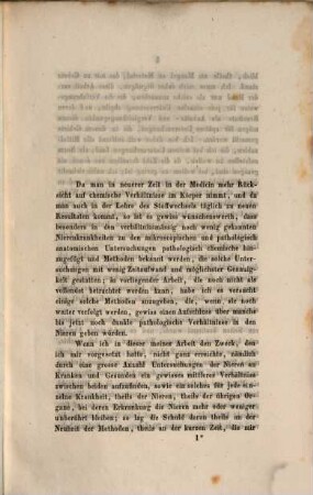Beiträge zur pathologischen Anatomie und Chemie der Nieren