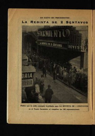 Un éxito sin precedentes: La rebista de 2 sentavos