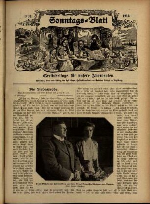 Ausgabe vom Sonntag, den 23. August 1914.