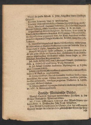 Teutsche Medicinische Bücher.