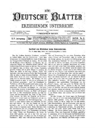 Luther als Erzieher zum Deutschtum : (Schluß)