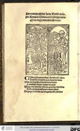 Cumque due quarta silvam Bernhardus adiret Brunello dominum more sequente suum...