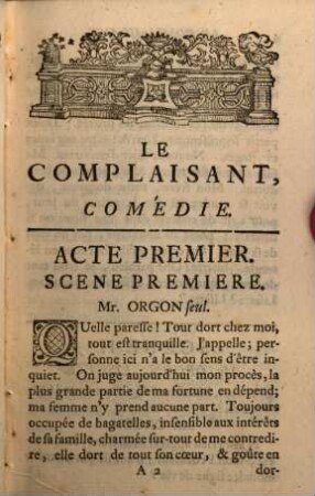 Le Complaisant : comédie, en cinq actes en prose