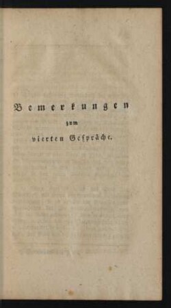 Bemerkungen zum vierten Gespräche