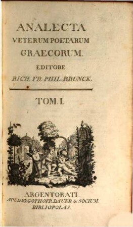 Analecta Veterum Poetarum Graecorum, 1