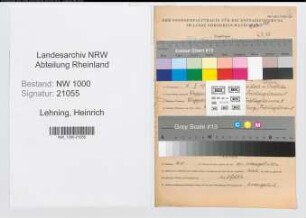 Entnazifizierung Heinrich Lehning, geb. 04.02.1904 (Lehrer)