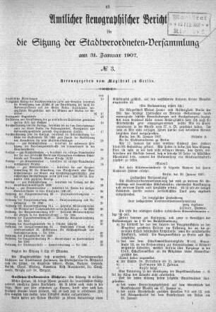 No 3, 31. Januar 1907