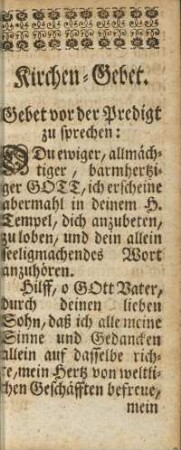 Kirchen-Gebet