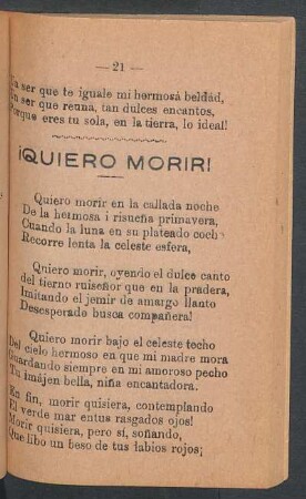 ¡Quiero morir!