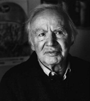 Robert Jungk (1913-1994; Publizist, Journalist, Zukunftsforscher). Salzburg, 1990