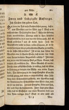 661-672, Zwey und sechzigste Anfrage
