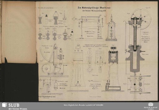 Tafel I. Die Materialprüfungs-Maschinen der Pariser Weltausstellung 1878
