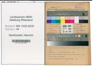 Entnazifizierung Heinrich Dembowski , geb. 01.04.1906 (Bergmann)