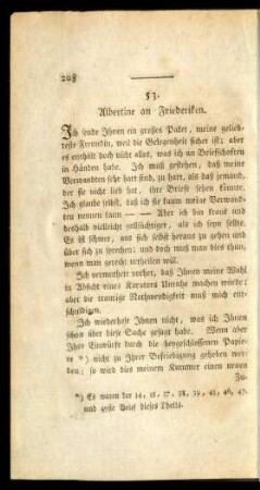 53. Albertine an Friederiken.