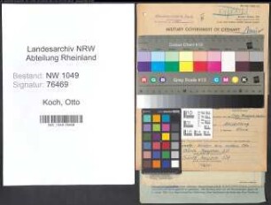 Entnazifizierung Otto Koch , geb. 28.05.1900 (Abteilungsleiter)