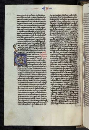 Zierinitiale (Hieronymus: Praefatio in Ezram): U(trum difficilius sit).