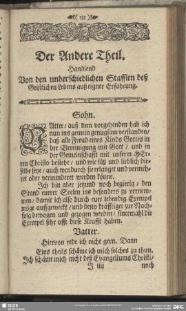 Der Andere Theil. Handlend Von den underschidlichen Stafflen deß Geistlichen Lebens auß eigner Erfahrung