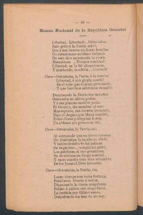 Himno Nacional de la República Oriental